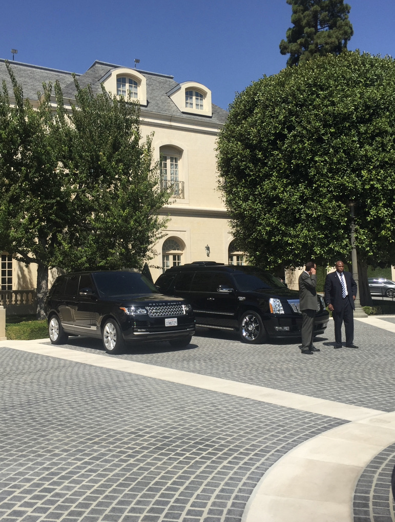 ESS detail with motorcade at private estate